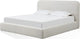 Elora King-Size Upholstered Platform Bed in Whitewashed Chenille