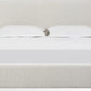 Elora Queen-Size Upholstered Platform Bed in Whitewashed Chenille