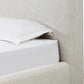 Elora King-Size Upholstered Platform Bed in Whitewashed Chenille