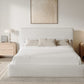 Elora King-Size Upholstered Platform Bed in Whitewashed Chenille