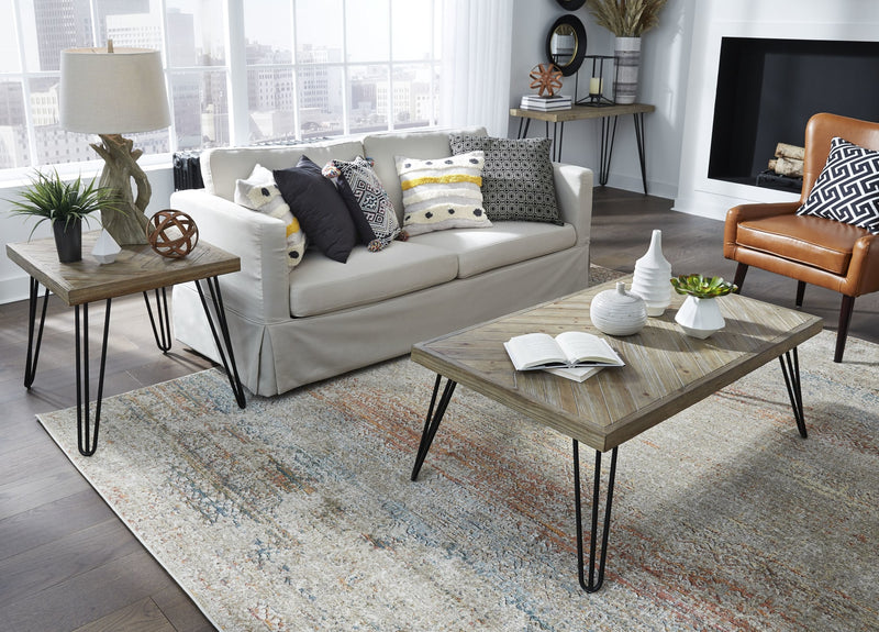 Everson Solid Fir Console Table in Sand Dollar