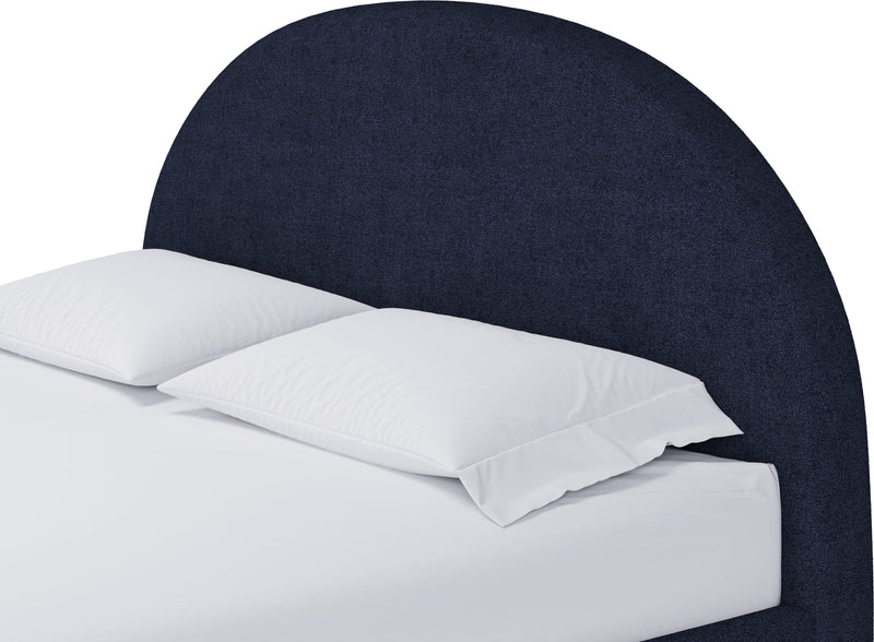 Flex King-size Upholstered Bed in Blue Jeans Chenille