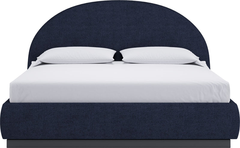 Flex California King-Size Upholstered Bed in Blue Jeans Chenille (2026)