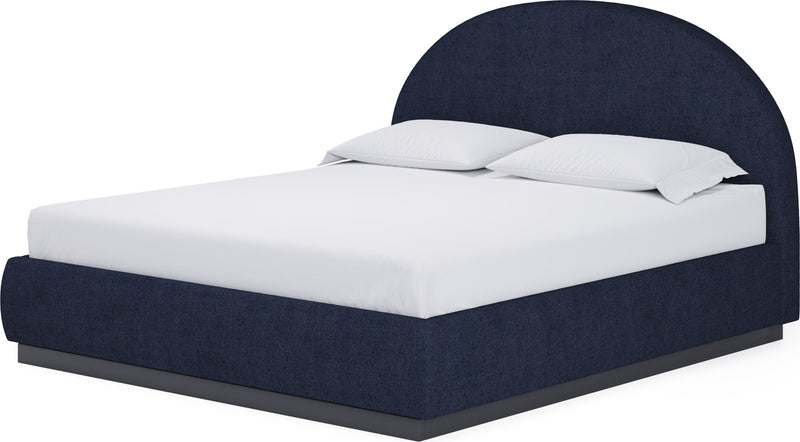 Flex California King-Size Upholstered Bed in Blue Jeans Chenille (2026)
