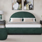 Flex King-size Upholstered Bed in Emerald Chenille