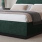 Flex Full-size Upholstered Bed in Emerald Chenille