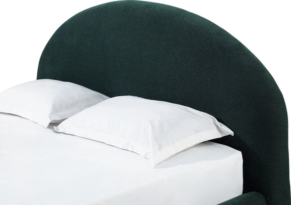 Flex King-size Upholstered Bed in Emerald Chenille