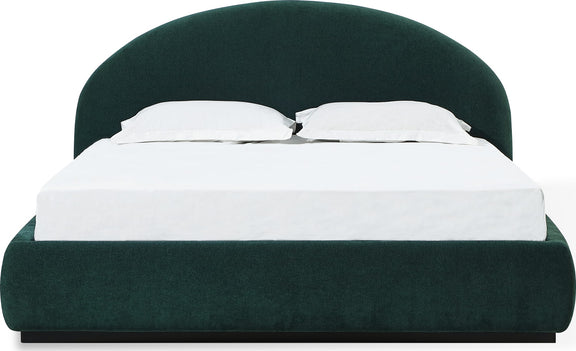 Flex King-size Upholstered Bed in Emerald Chenille