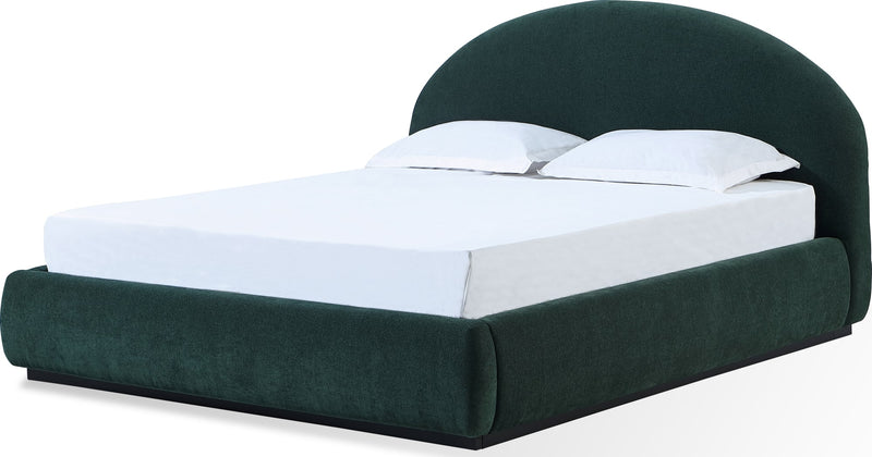 Flex Full-size Upholstered Bed in Emerald Chenille
