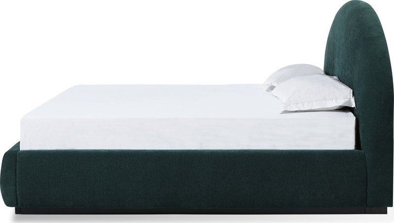 Flex Full-size Upholstered Bed in Emerald Chenille
