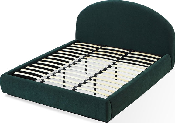 Flex King-size Upholstered Bed in Emerald Chenille