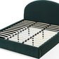 Flex Queen-size Upholstered Bed in Emerald Chenille