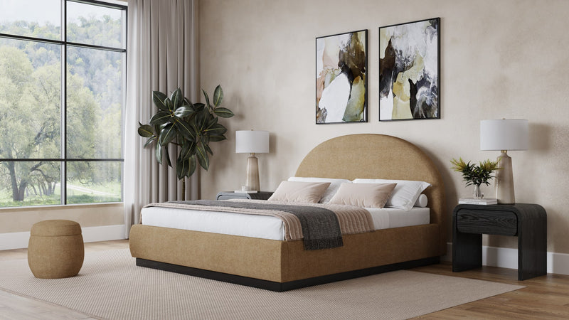 Flex Queen-Size Upholstered Bed in Porcini Chenille (2026)