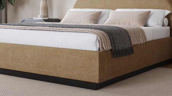 Flex California King-Size Upholstered Bed in Porcini Chenille (2026)
