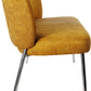 Fomo Chenille-upholstered Stainless Steel Base Dining Chair in Pineapple