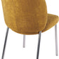 Fomo Chenille-upholstered Stainless Steel Base Dining Chair in Pineapple