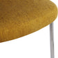 Fomo Chenille-upholstered Stainless Steel Base Dining Chair in Pineapple