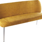 Fomo Chenille-upholstered Stainless Steel Base Settee in Pineapple