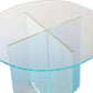 Fomo Large End Table in Iridescent Glass