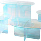 Fomo Large End Table in Iridescent Glass