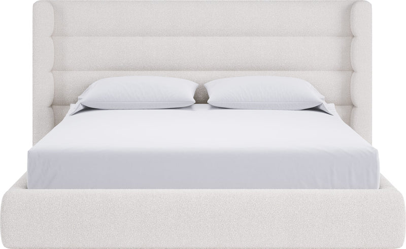 Frank Upholstered Wingback Platform Bed in Cottage Cheese Boucle (2026)
