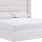 Frank Upholstered Wingback Platform Bed in Cottage Cheese Boucle (2026)