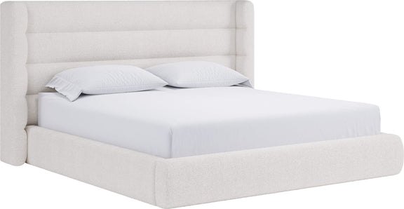 Frank Upholstered Wingback Platform Bed in Cottage Cheese Boucle (2026)