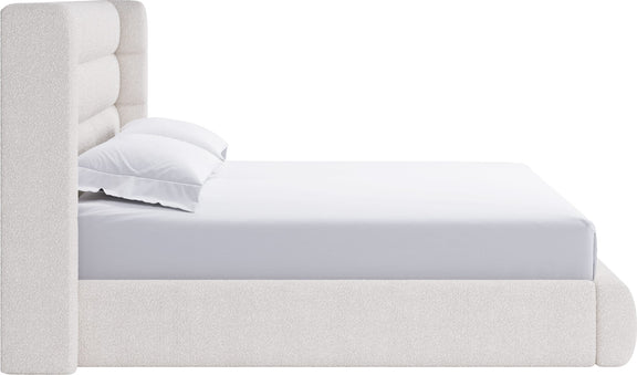 Frank Upholstered Wingback Platform Bed in Cottage Cheese Boucle (2026)