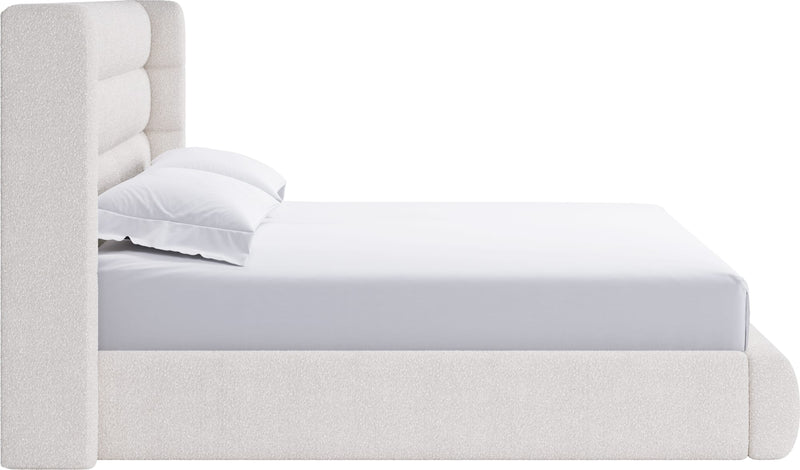 Frank Upholstered Wingback Platform Bed in Cottage Cheese Boucle (2026)