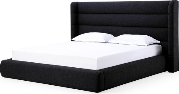Frank Full-size Upholstered Wingback Platform Bed in Ember Boucle (2026)