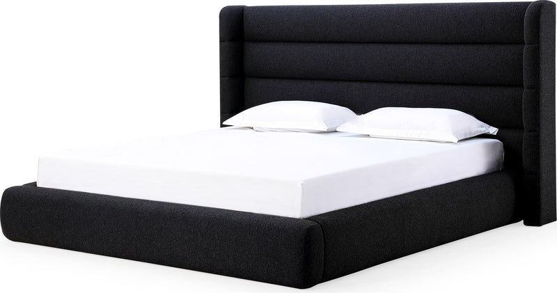 Frank California King-size Upholstered Wingback Platform Bed in Ember Boucle (2026)
