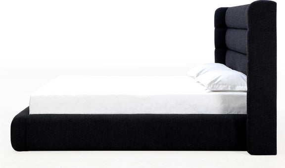 Frank Queen-size Upholstered Wingback Platform Bed in Ember Boucle (2026)