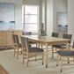 Franklin Dining Chair in Au Natural and Gray Leather