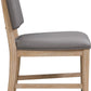 Franklin Dining Chair in Au Natural and Gray Leather