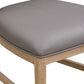 Franklin Dining Chair in Au Natural and Gray Leather