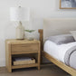 Furano One Drawer One Shelf Ash Wood Nightstand in Ginger