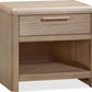 Furano One Drawer One Shelf Ash Wood Nightstand in Ginger