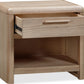 Furano One Drawer One Shelf Ash Wood Nightstand in Ginger
