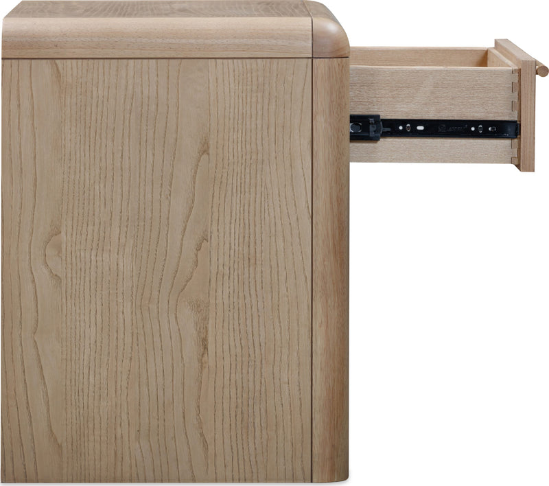 Furano One Drawer One Shelf Ash Wood Nightstand in Ginger