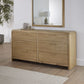 Furano Six Drawer Ash Wood Dresser in Ginger