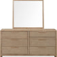 Furano Six Drawer Ash Wood Dresser in Ginger