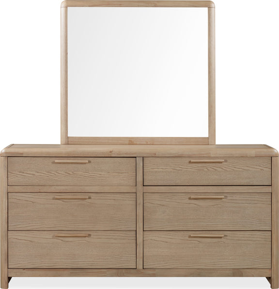 Furano Six Drawer Ash Wood Dresser in Ginger