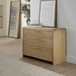 Furano Three Drawer Ash Wood Bachelor Chest in Ginger