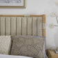Furano Full-size Upholstered Panel Bed in Ginger and Brun Boucle