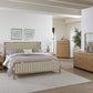 Furano Queen-size Upholstered Panel Bed in Ginger and Brun Boucle