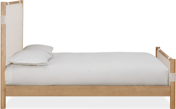 Furano Full-size Upholstered Panel Bed in Ginger and Brun Boucle