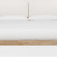 Furano California King-size Upholstered Two Cushion Platform Bed in Ginger and Natural Linen