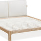 Furano California King-size Upholstered Two Cushion Platform Bed in Ginger and Natural Linen