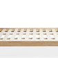Furano Full-size Upholstered Two Cushion Platform Bed in Ginger and Natural Linen