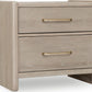 Gardenia 2 Drawer Oak Wood Nightstand in Chai
